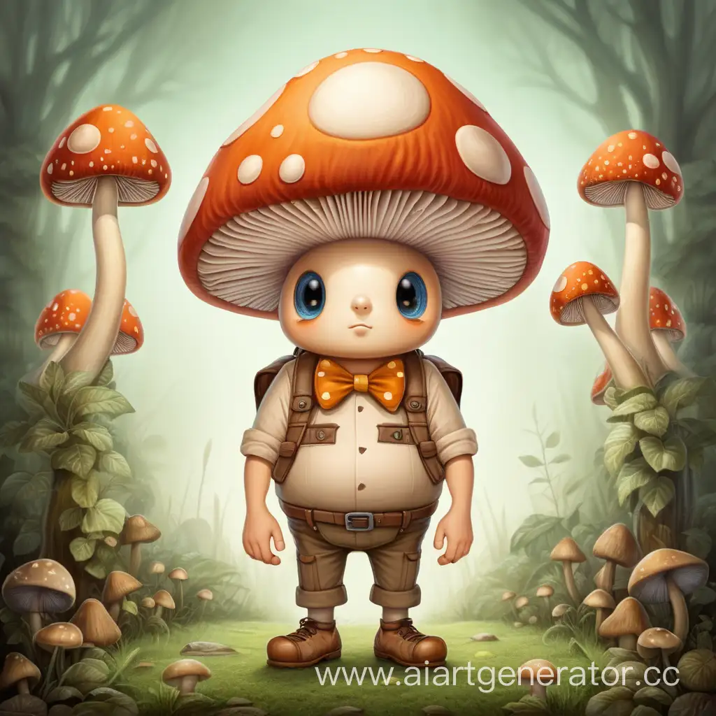 Symmetrical-Mushroom-Man-with-Cute-Faces-and-Eyes