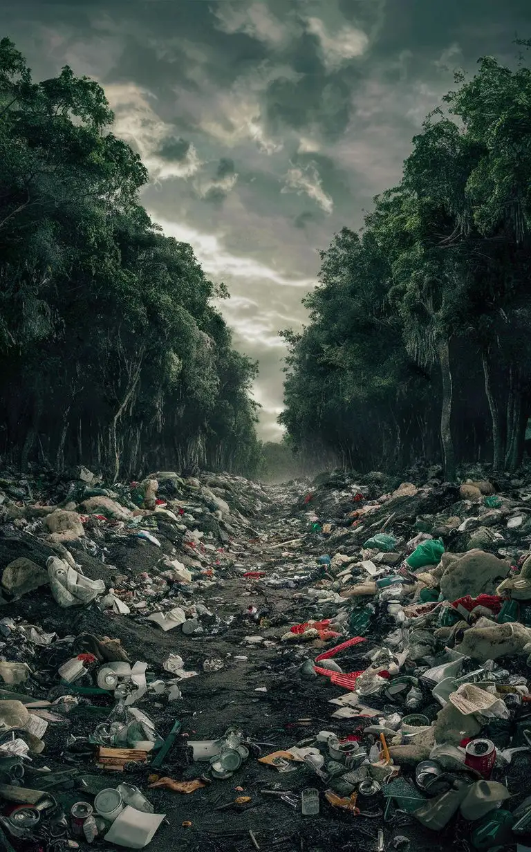 Загрязнение лесов мусором