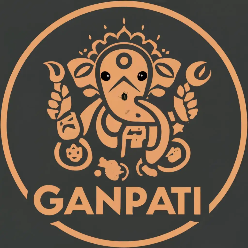 logo, Ganpati, with the text "Ganpati Astro ", typography