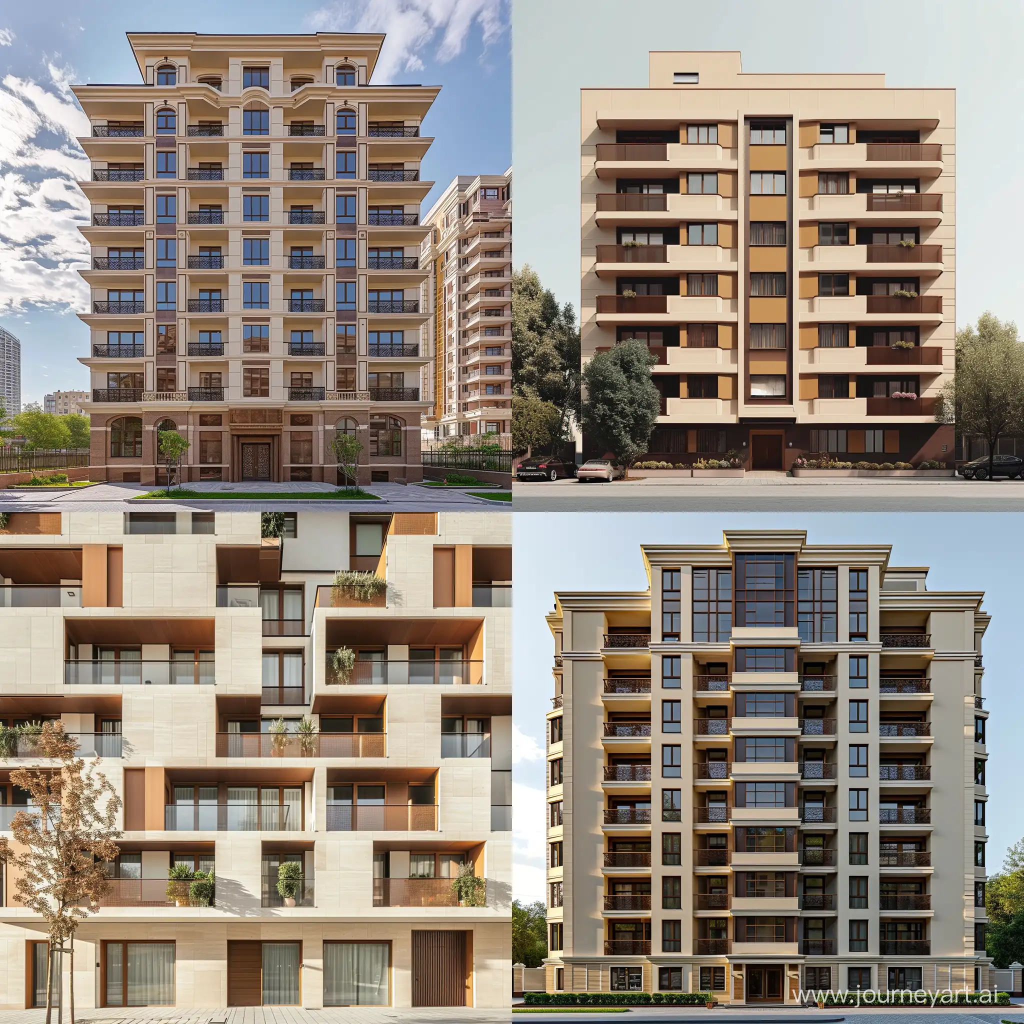 Captivating-Beige-and-Brown-MultiStorey-Building-Facade