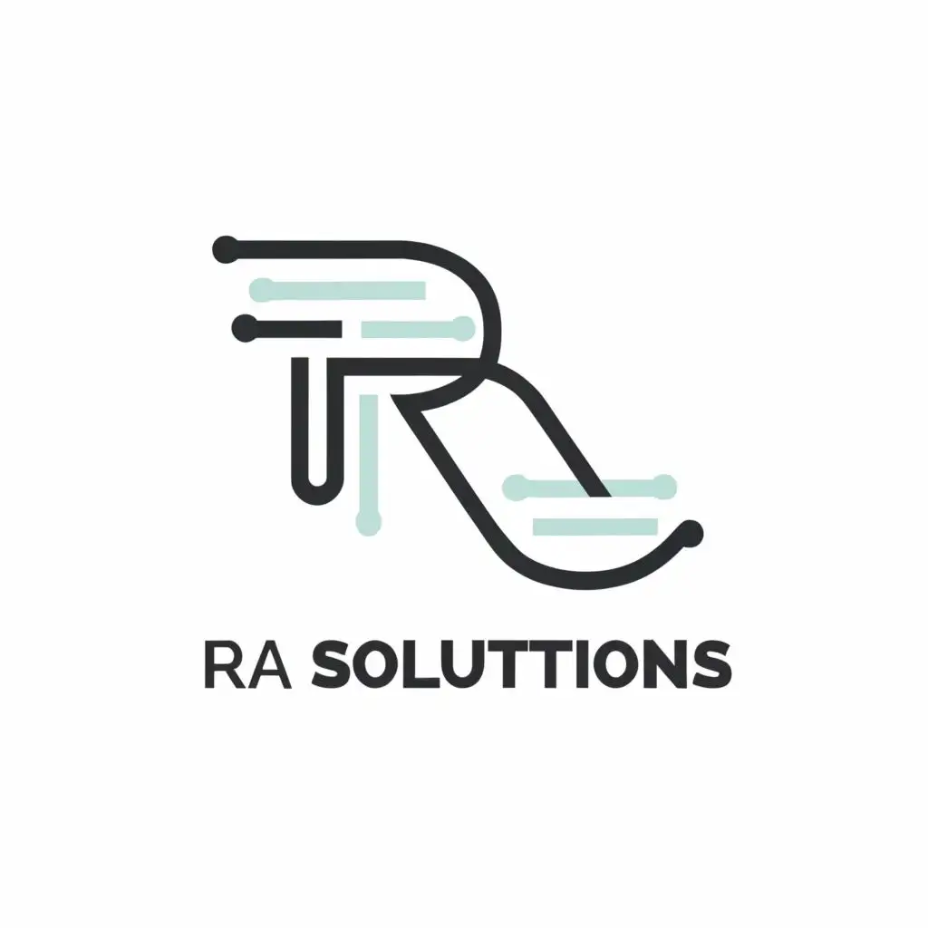 LOGO-Design-For-RA-Solutions-Modern-Typography-for-Technology-Industry