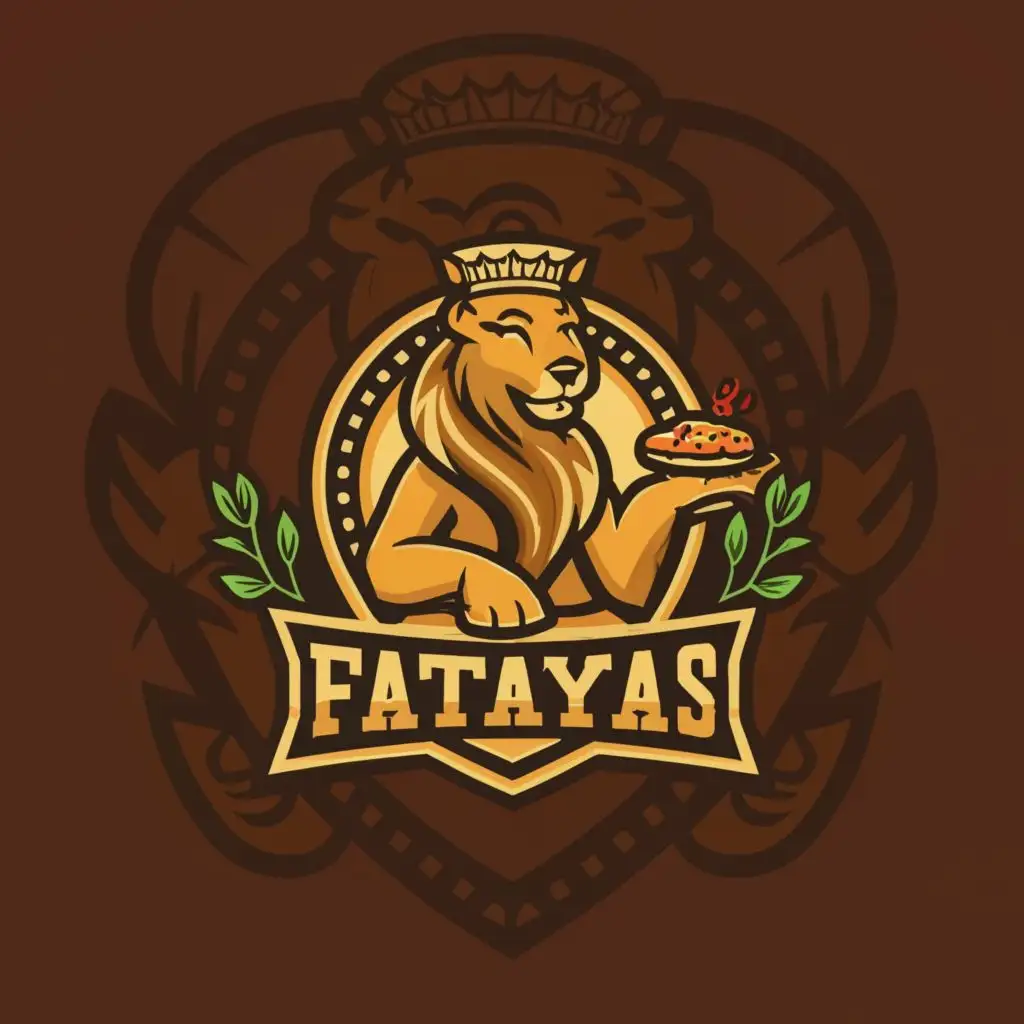 LOGO-Design-for-DBos-Fatayas-Bold-and-Appetizing-Lioness-Mascot-in-Culinary-Delights-Theme