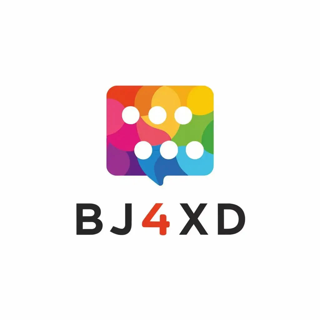 a logo design,with the text "BJ4XD", main symbol:chatroom,Moderate,be used in Real Estate industry,clear background