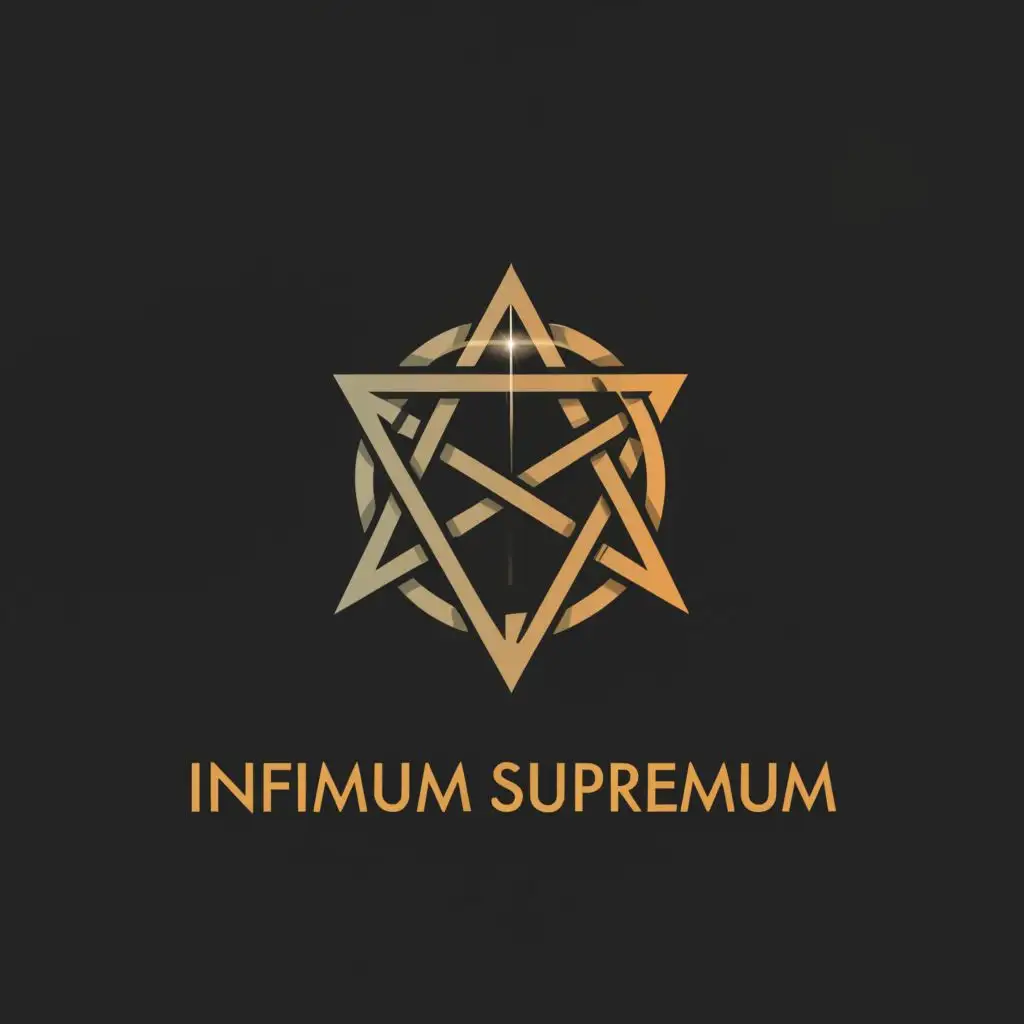 a logo design,with the text "infimum and supremum", main symbol:Pentacolo,Minimalistic,be used in Internet industry,clear background