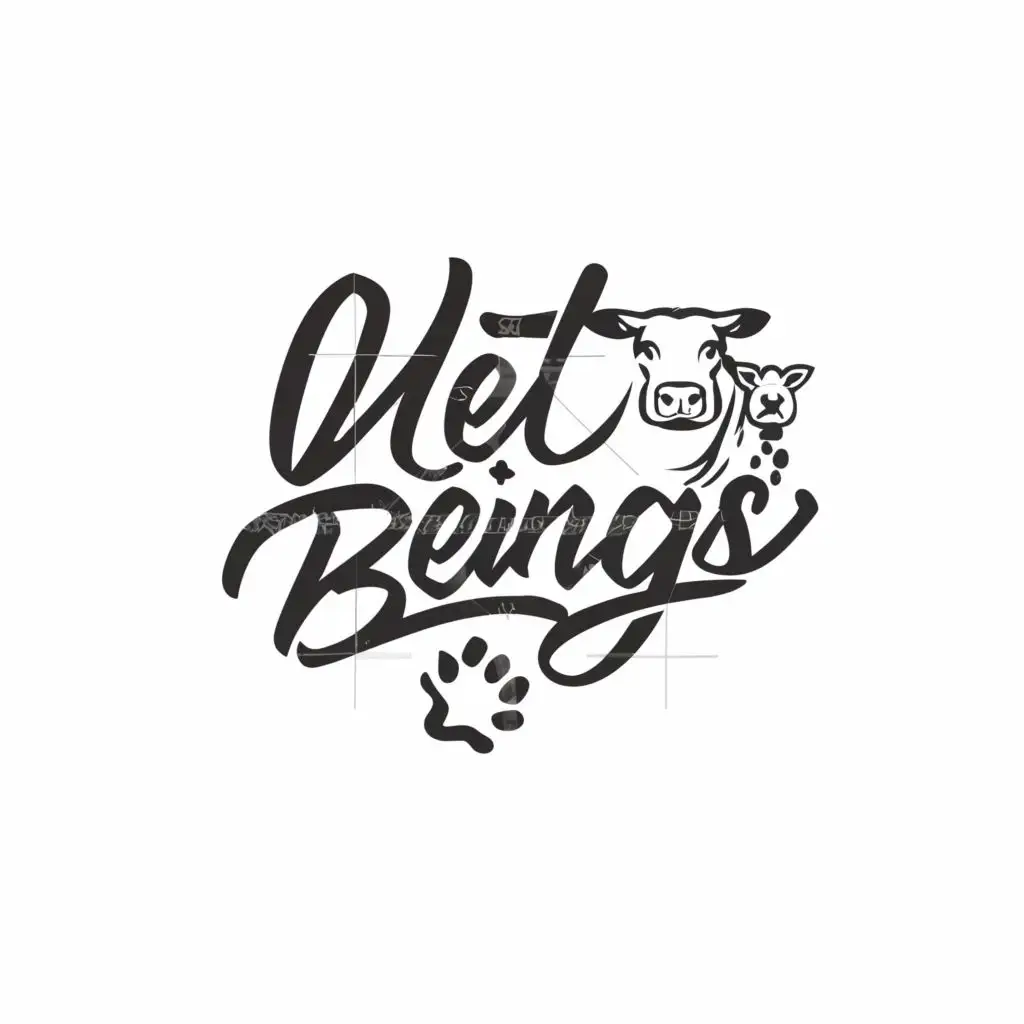LOGO-Design-for-Vet-Beings-Animal-Pet-Industry-with-Cow-Dog-and-Pet-Silhouettes-on-a-Clear-Background