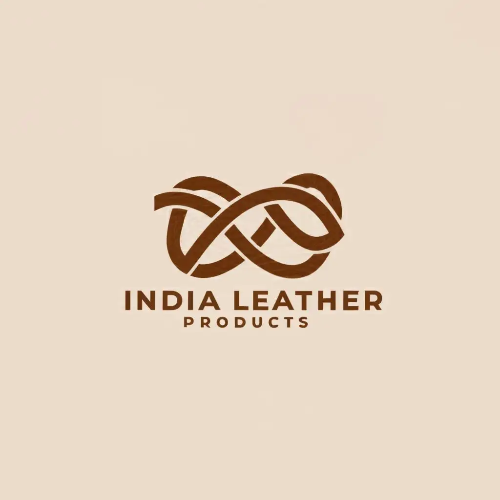 LOGO-Design-for-India-Leather-Products-Bold-Text-with-Braided-Leather-Cords-on-a-Crisp-Background