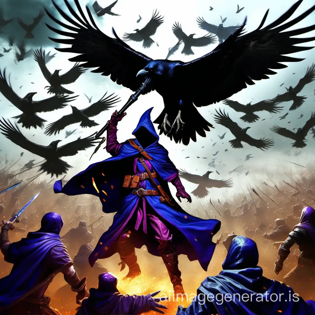 Epic-RPG-Mage-Engaged-in-Battle-with-Flying-Crows