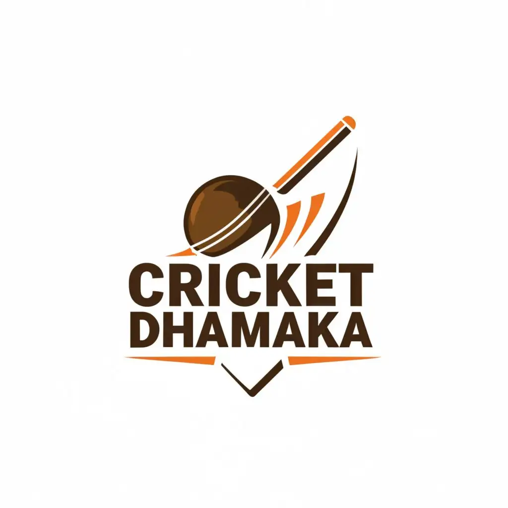 a logo design,with the text "Cricket Dhamaka", main symbol:Cricket,Moderate,be used in Education industry,clear background