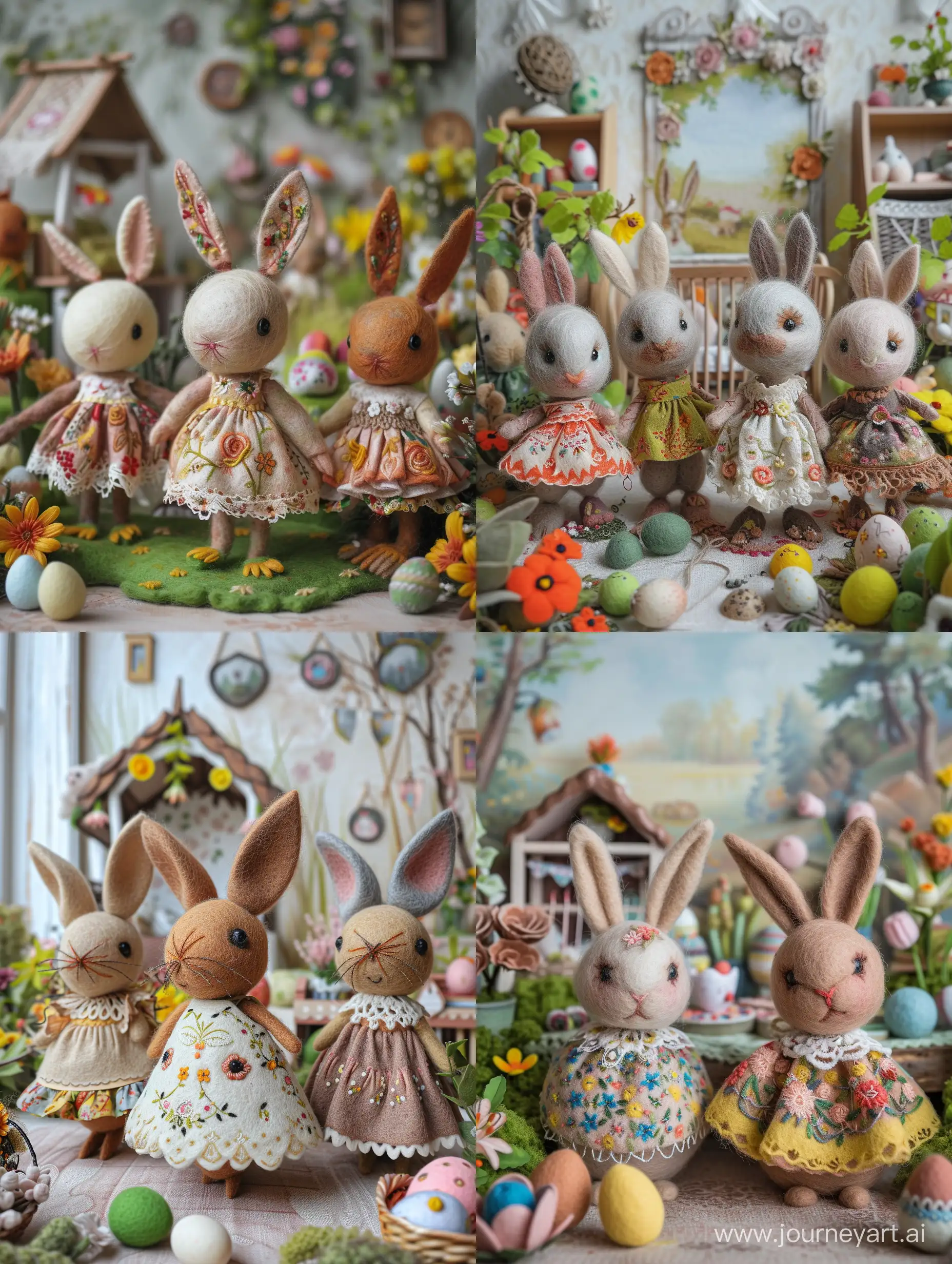 Enchanting-Fairy-Tale-Felted-Woolen-Rabbits-in-a-Scandinavian-Nursery-Wonderland