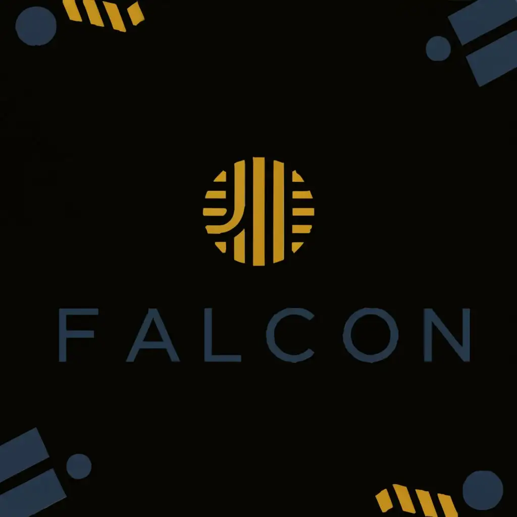 a logo design,with the text "falcon", main symbol:solar energy,Moderate,be used in Construction industry,clear background