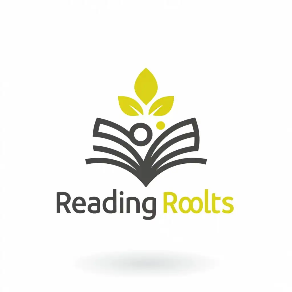 a logo design,with the text "Reading Roots", main symbol:Book,complex,be used in Education industry,clear background