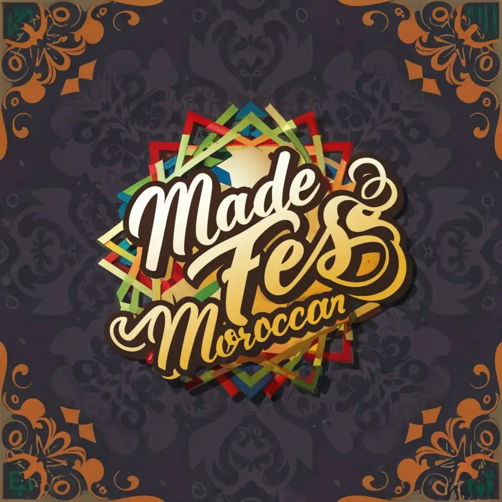 logo, logo funny, with the text "Made Fes Moroccan", typography, be used in Entertainment industry