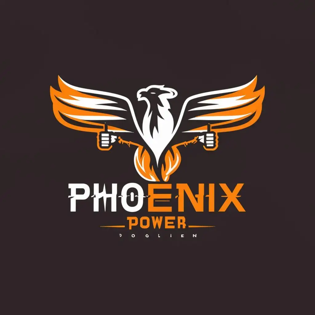 LOGO-Design-for-Phoenix-Power-Minimalistic-Phoenix-and-Dumbbell-Symbol-with-Clear-Background
