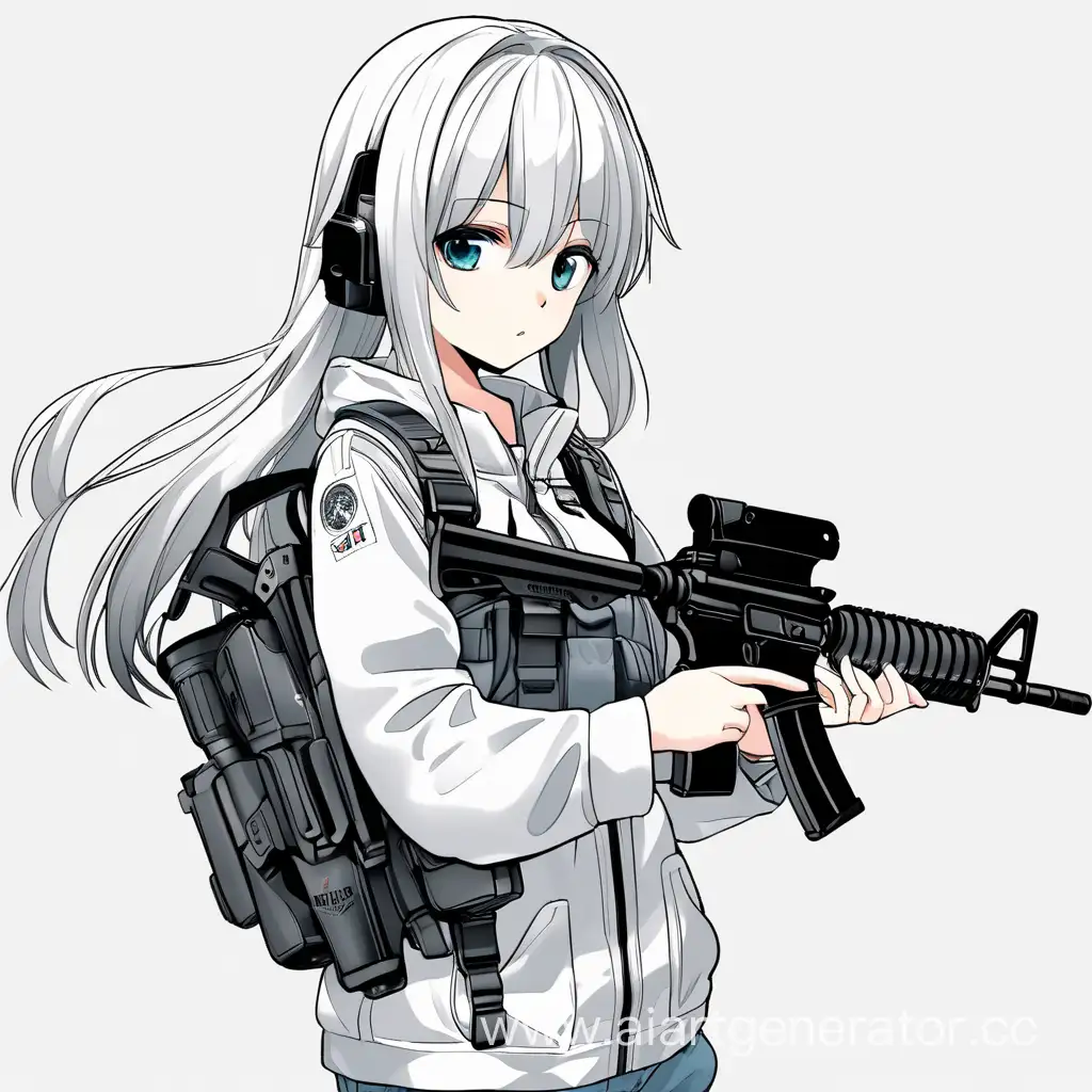 Anime-Girl-with-M4A1S-Gun-in-Hands-on-White-Background-Print