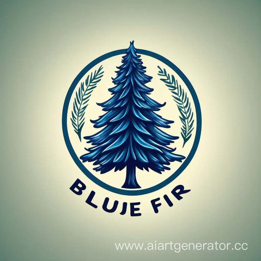 Логотип для компании голубая ель 