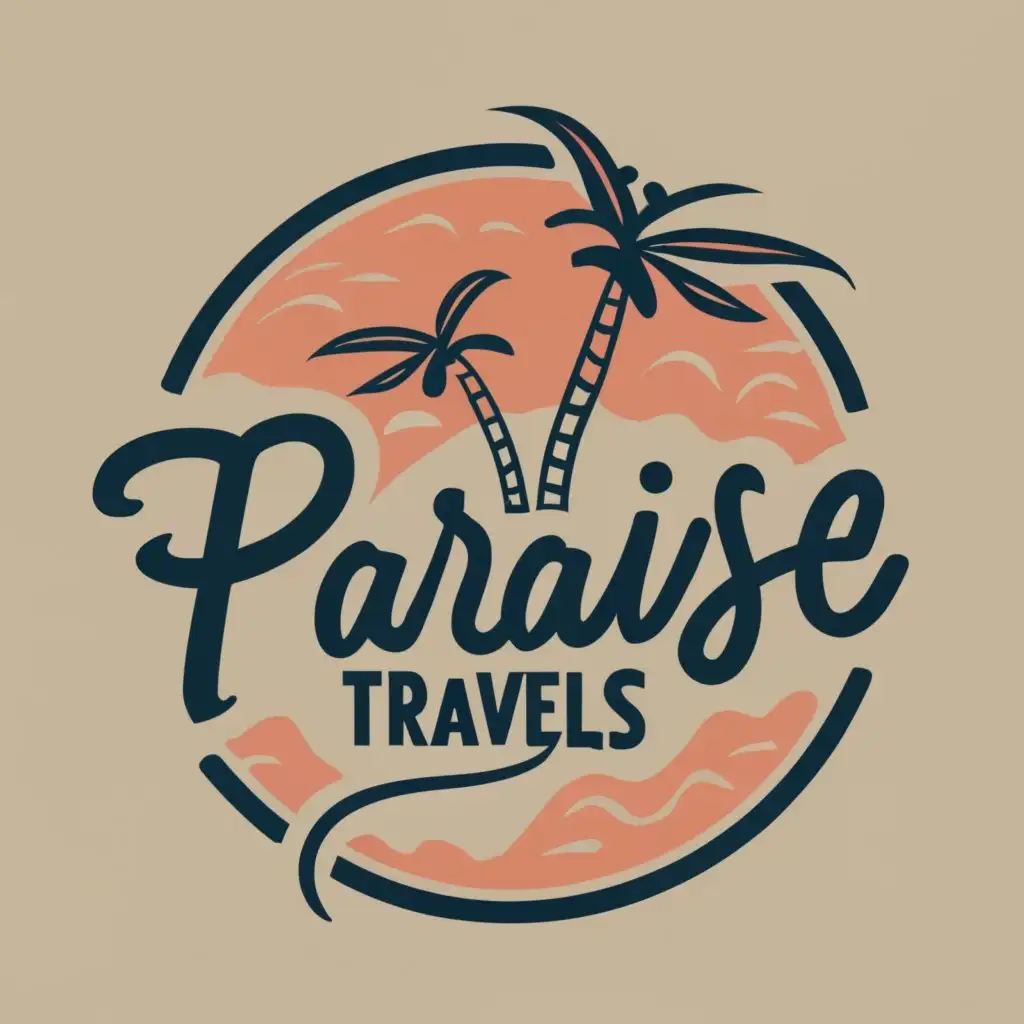 LOGO-Design-For-Paradise-Travels-Exploring-the-World-with-Typography-Bliss