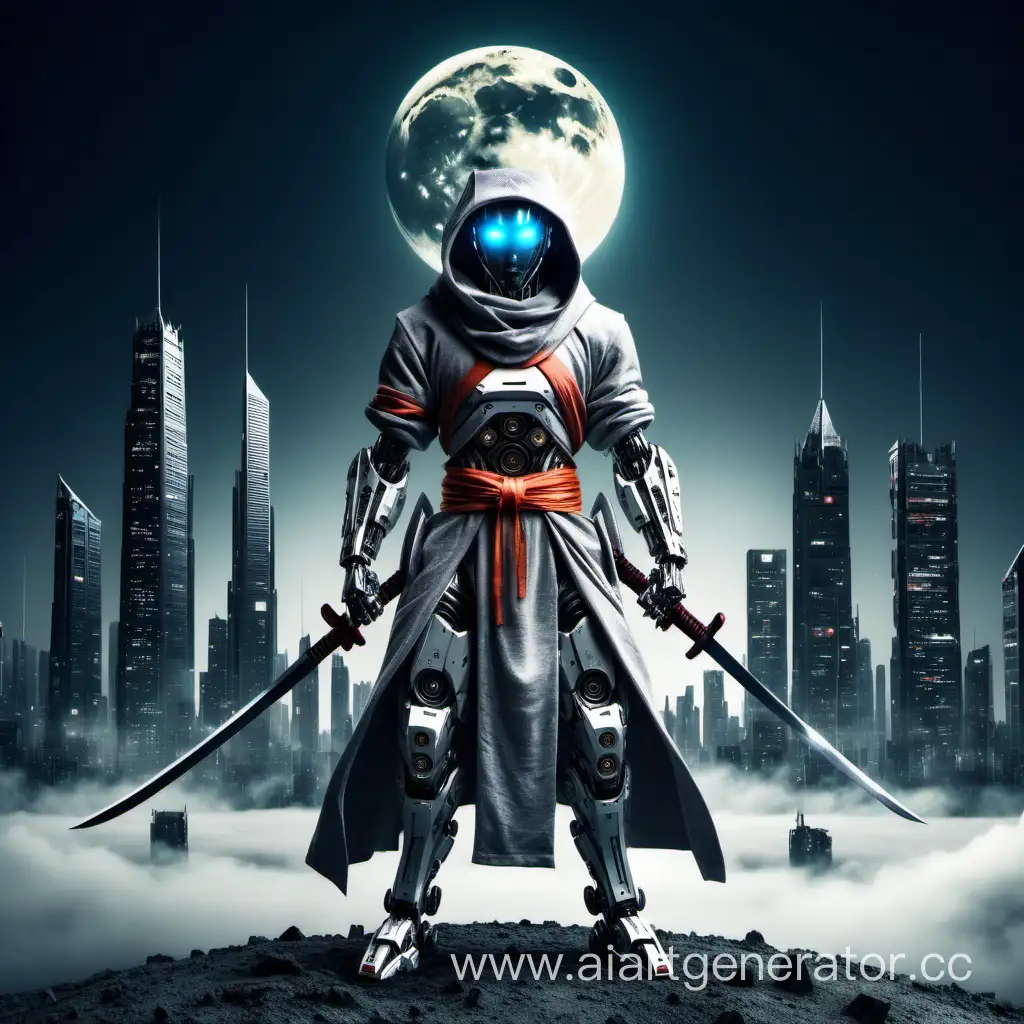 Futuristic-Samurai-Robot-Wielding-Katana-in-Moon-Cityscape
