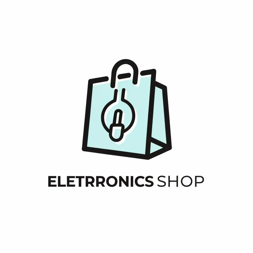 LOGO-Design-For-Electronics-Shop-Sleek-Text-with-Retail-Symbol-on-Clear-Background