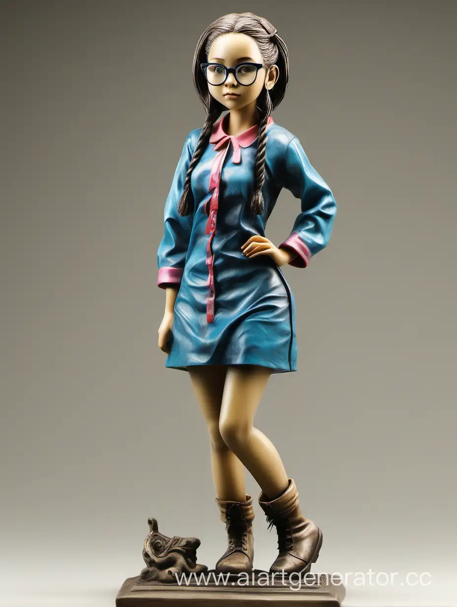 Nanai-Girl-Sculpture-Traditional-Attire-and-Modern-Glasses