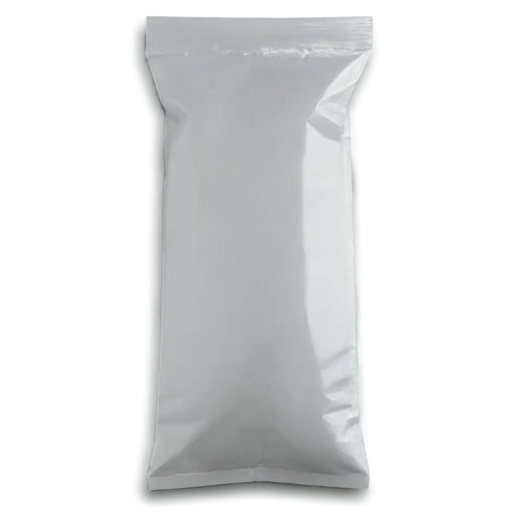 white long rectangular bag for packaging frozen fish