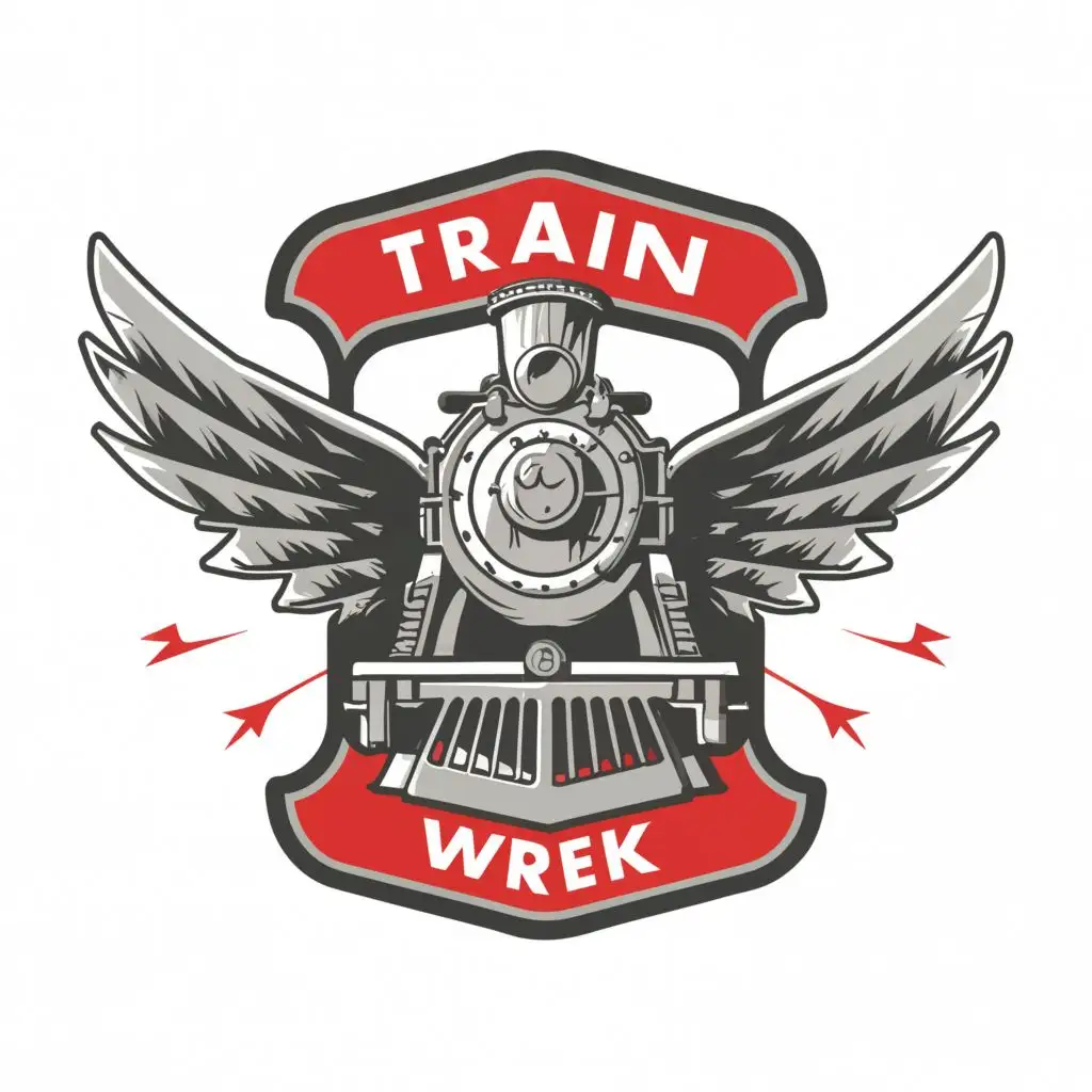 LOGO-Design-For-Train-Wrek-Dynamic-Locomotive-Wings-with-Bold-Typography