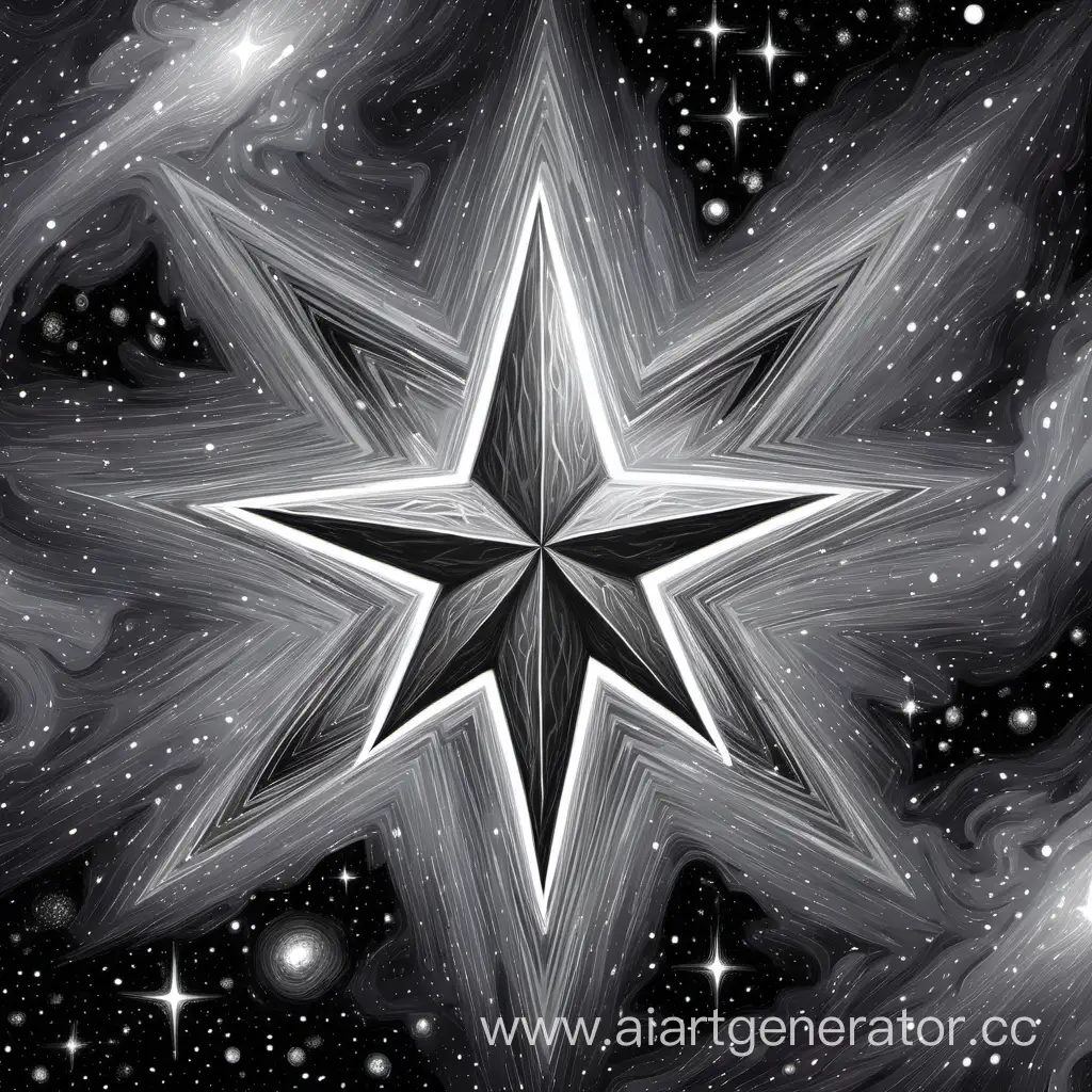 серый арт звезды в космосе
