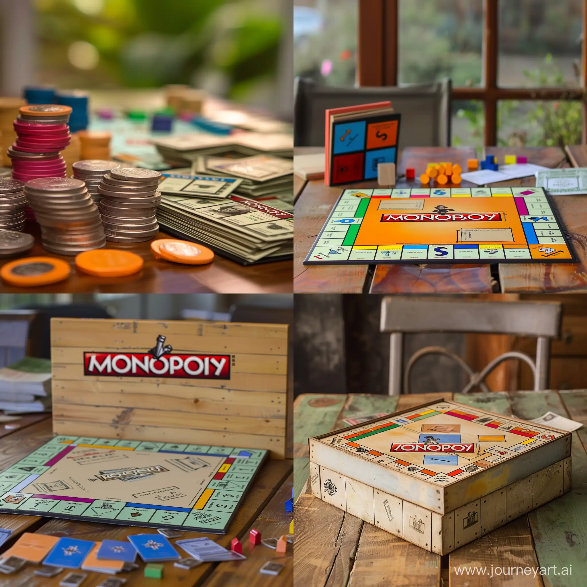 Colorful-Monopoly-Board-Game-with-Tokens-and-Dice