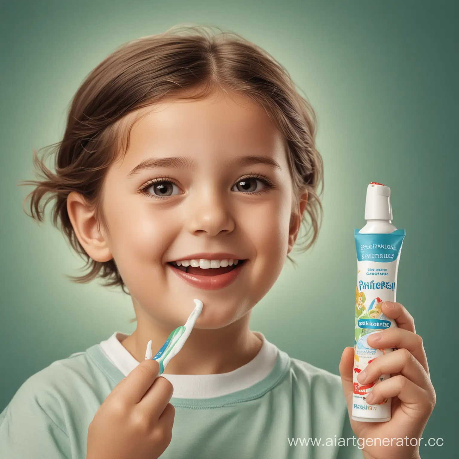 Colorful-Cartoon-Animals-Brushing-Teeth-with-Childrens-Toothpaste