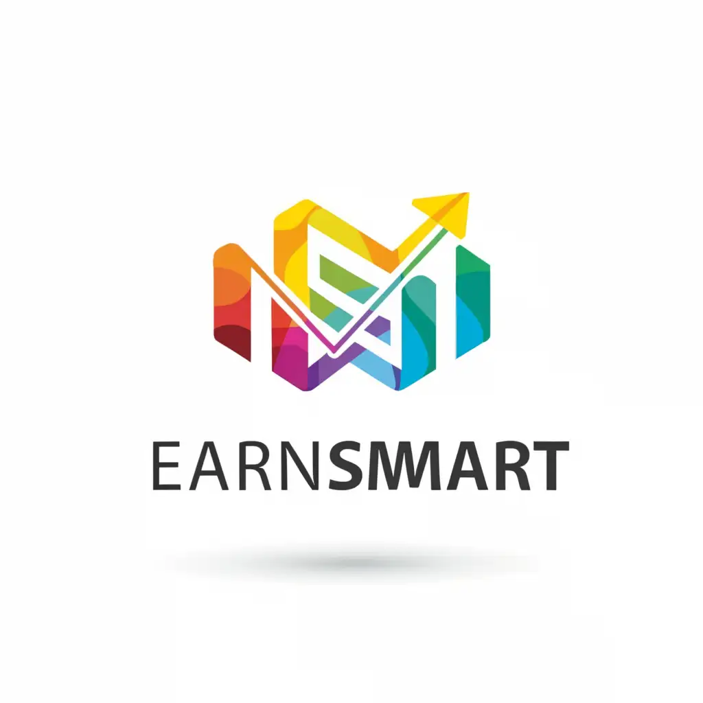 a logo design,with the text "EarnSmart", main symbol:stock market,Moderate,be used in Education industry,clear background