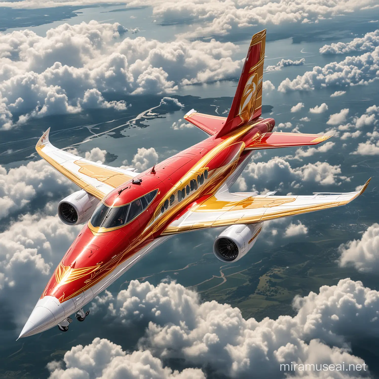 Vibrant Shazam and Flash Inspired Airplane in Dynamic Style