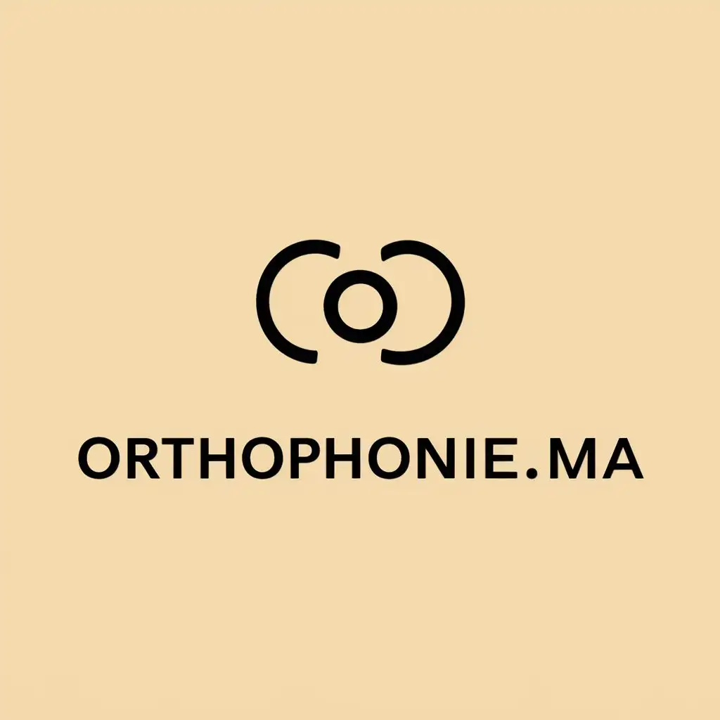 logo, speech therapy, with the text "orthophonie.ma", typography