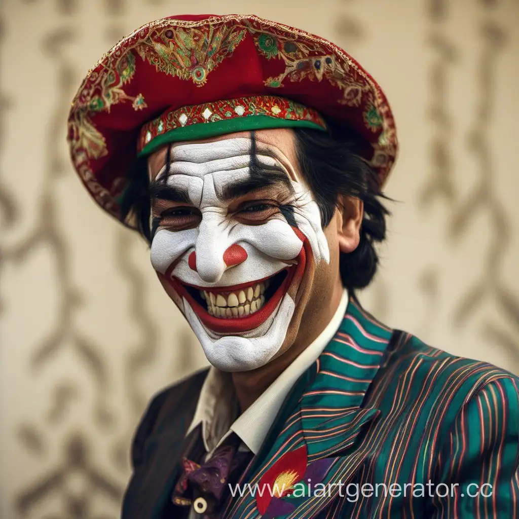 Colorful-Tajik-Joker-Performing-Traditional-Dance