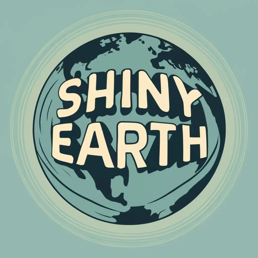 logo, stylized sphere, with the text "shiny earth", typography, be used in Technology industry

with a plain white background