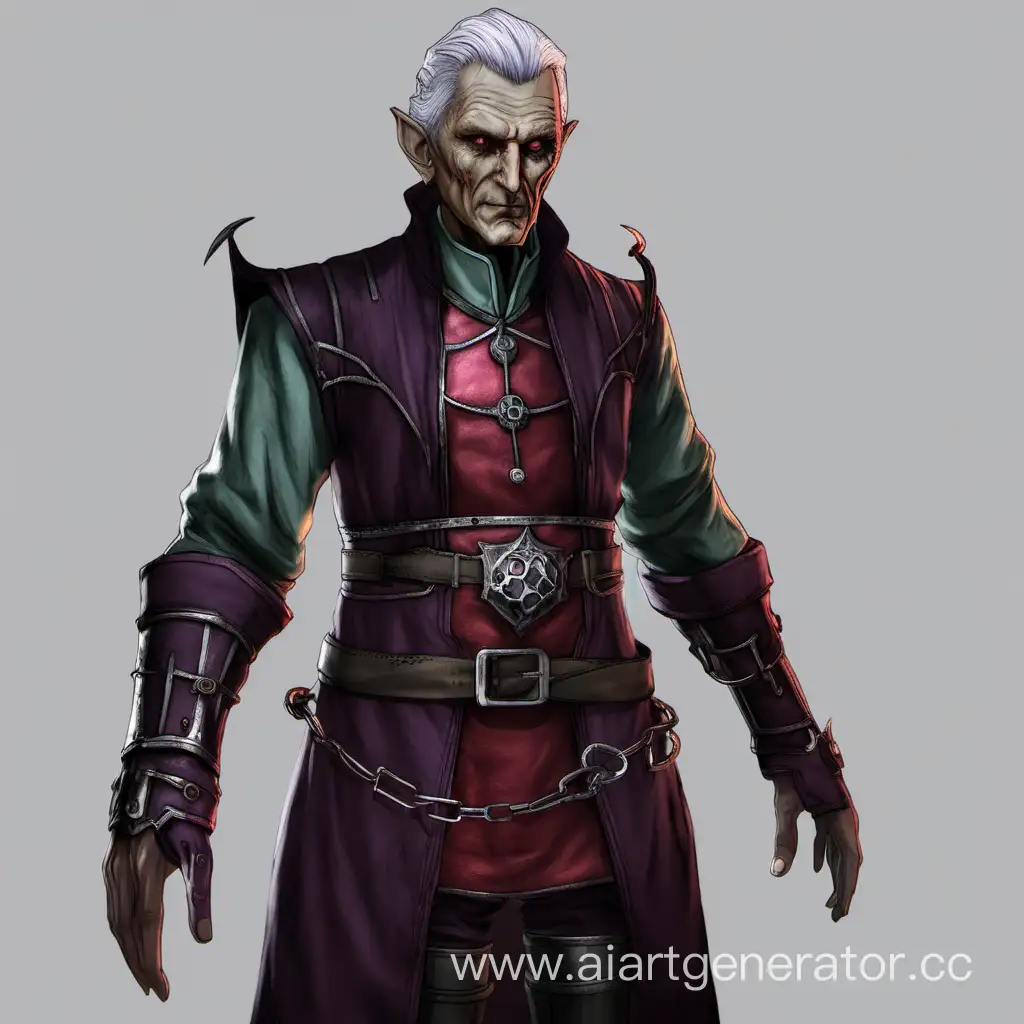 The old elf surgeon Malus Thorm from Baldur's Gate 3 