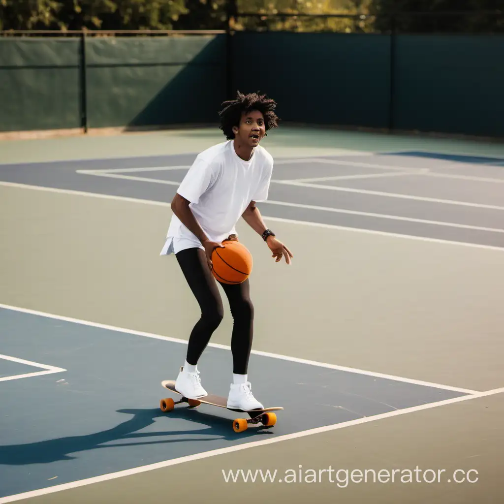 Dynamic-Longboarding-Athlete-with-Tennis-Racket-and-Basketball