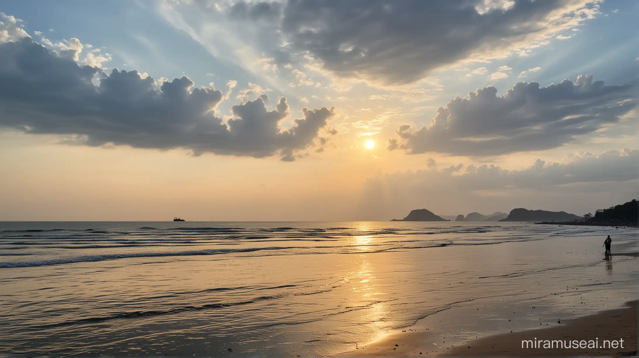 Serene Morning Seascape in Vung Tau Vietnam