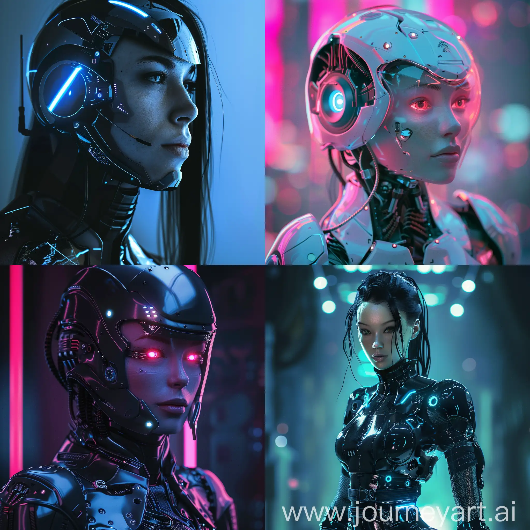 Futuristic-Cyberwoman-in-Virtual-Reality-Environment