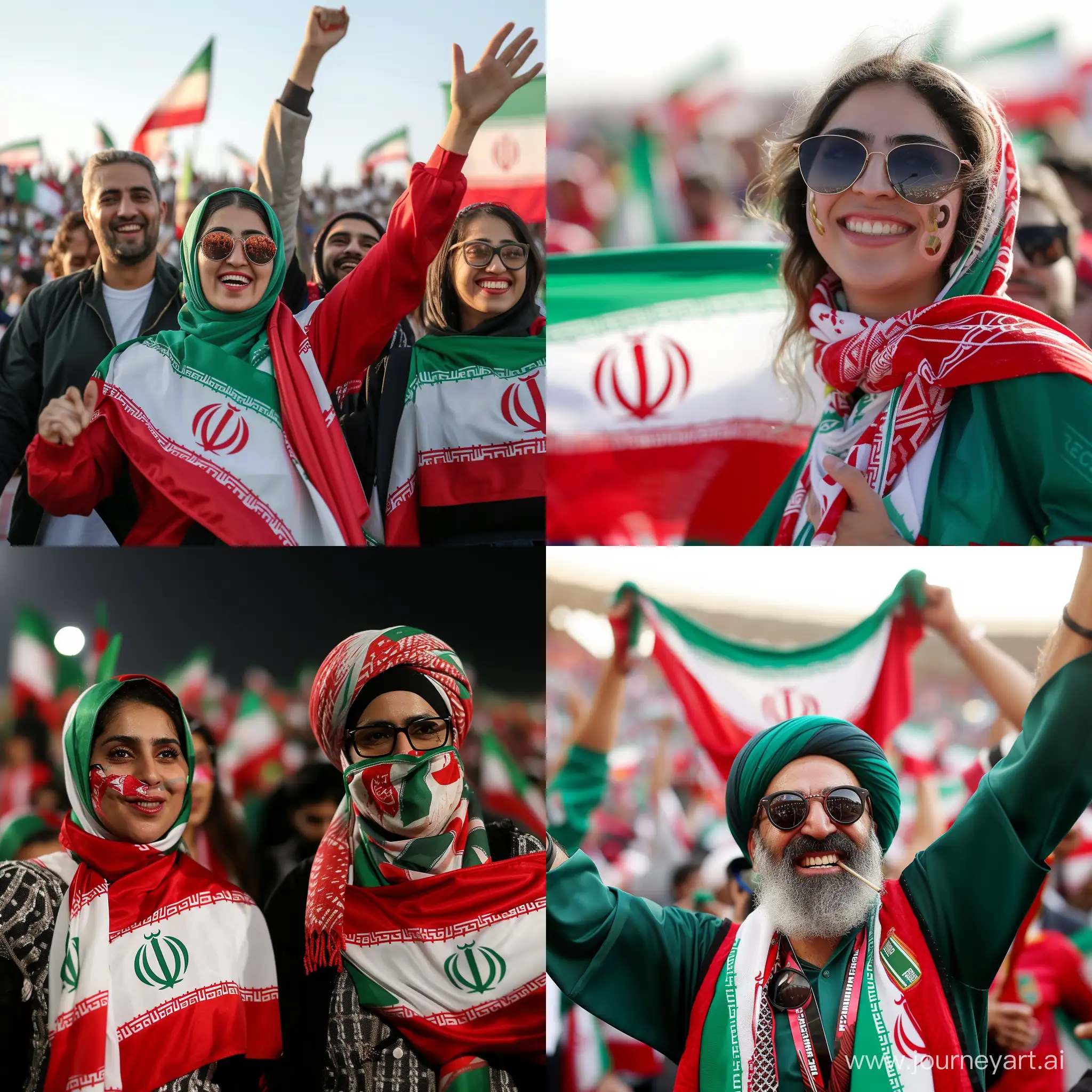 Passionate-Iranian-Football-Fans-Celebrating-at-FIFA-2022-in-Qatar