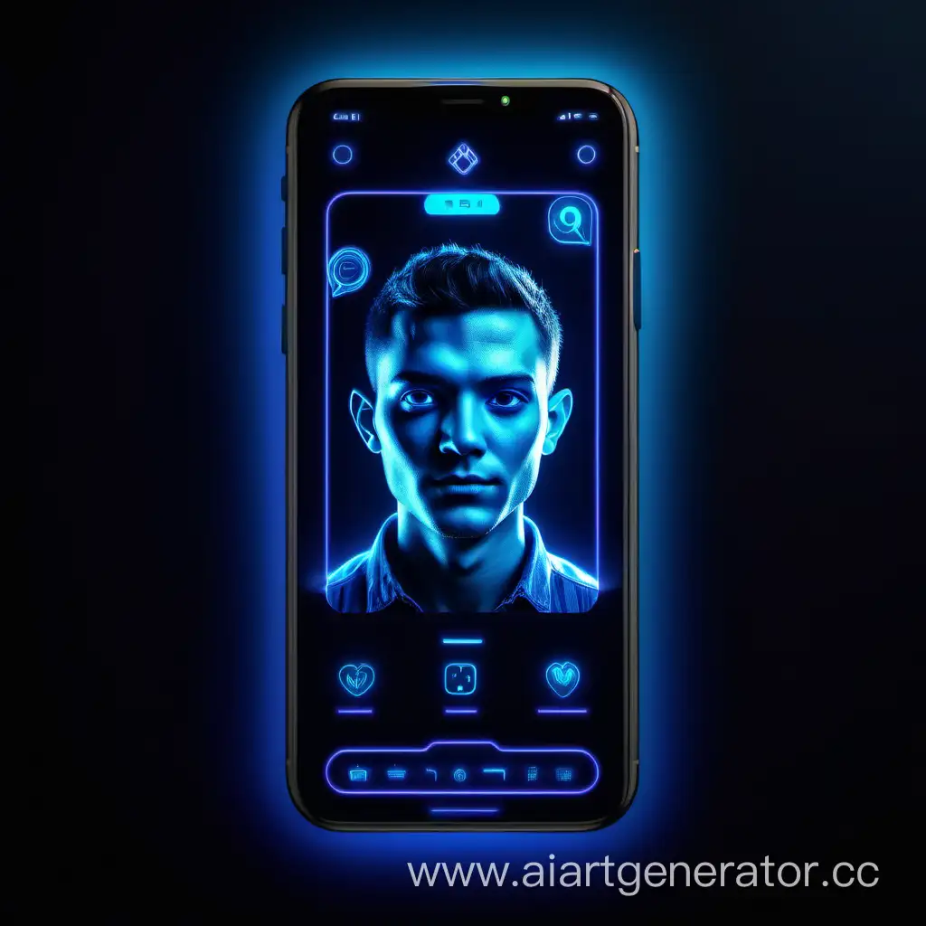 Realistic-Avatar-Interface-on-Dark-Neon-Background