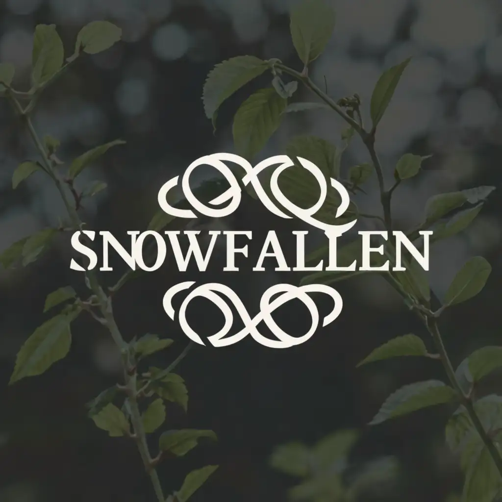 a logo design,with the text "snowfallen", main symbol:Together until the end,Minimalistic,clear background