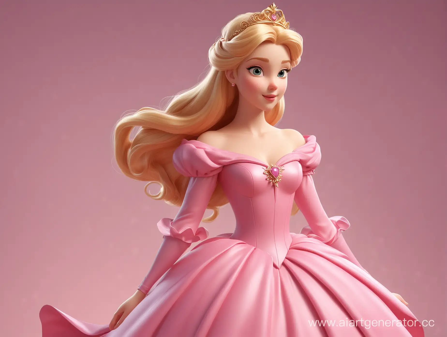 Princess-Aurora-in-Pink-Dress-Disney-Fantasy-3D-Artwork