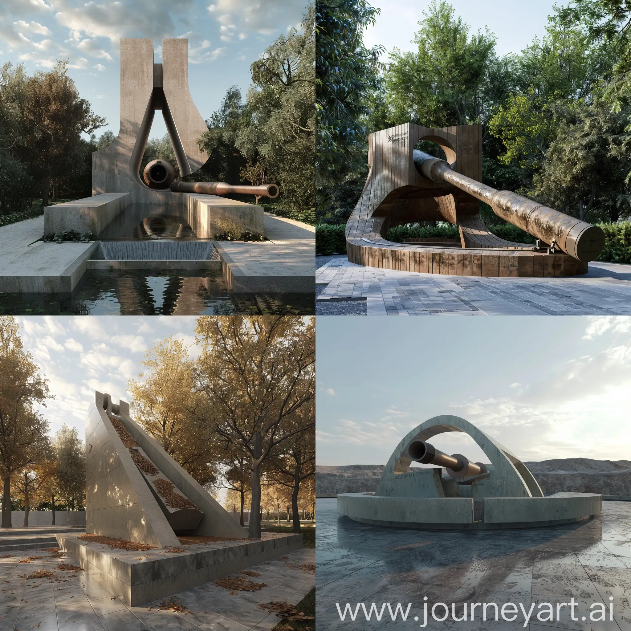 Architecturally Design a artillery memorial with its significancance
