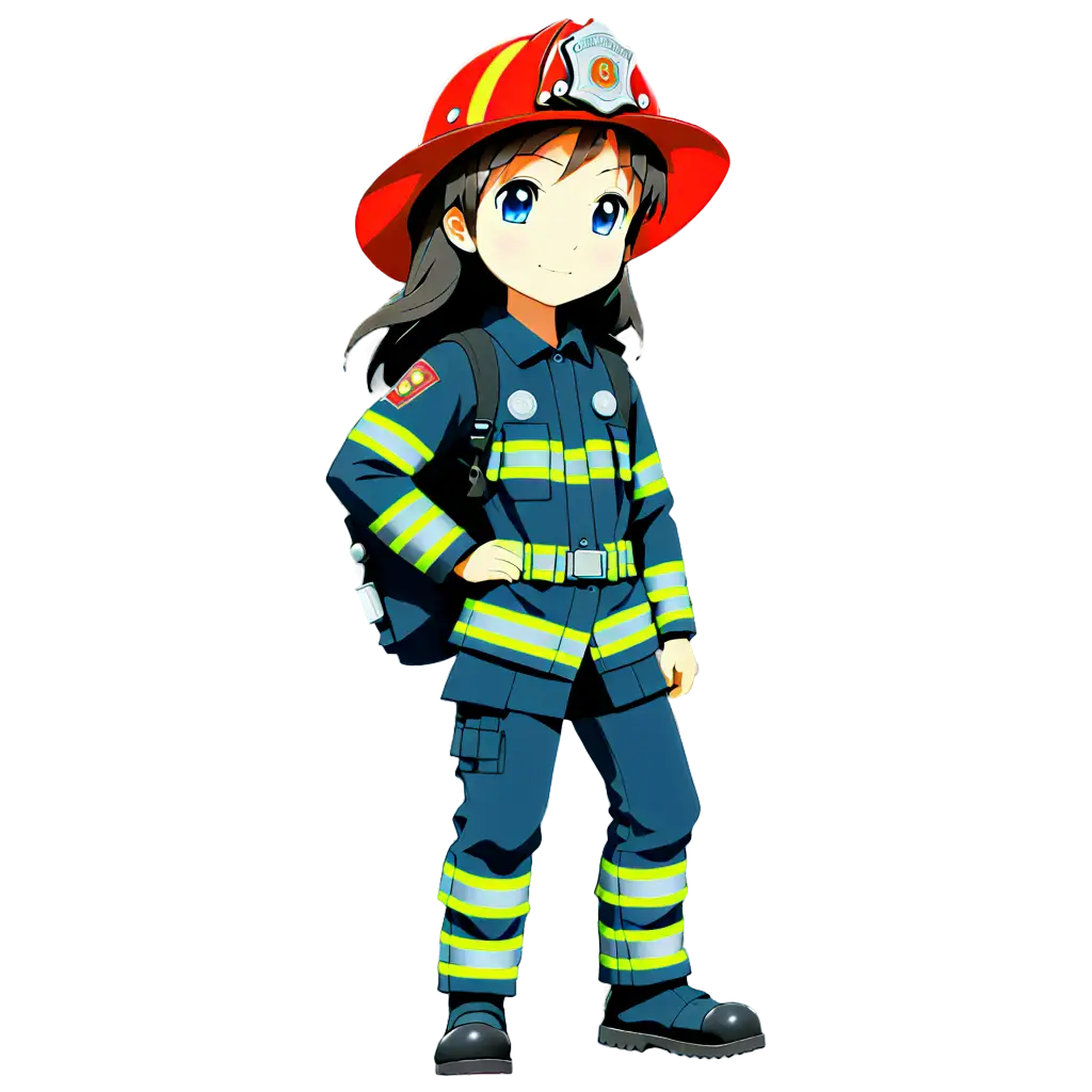 Firefighter-Kid-Anime-Girl-PNG-Captivating-Illustration-for-Creative-Projects