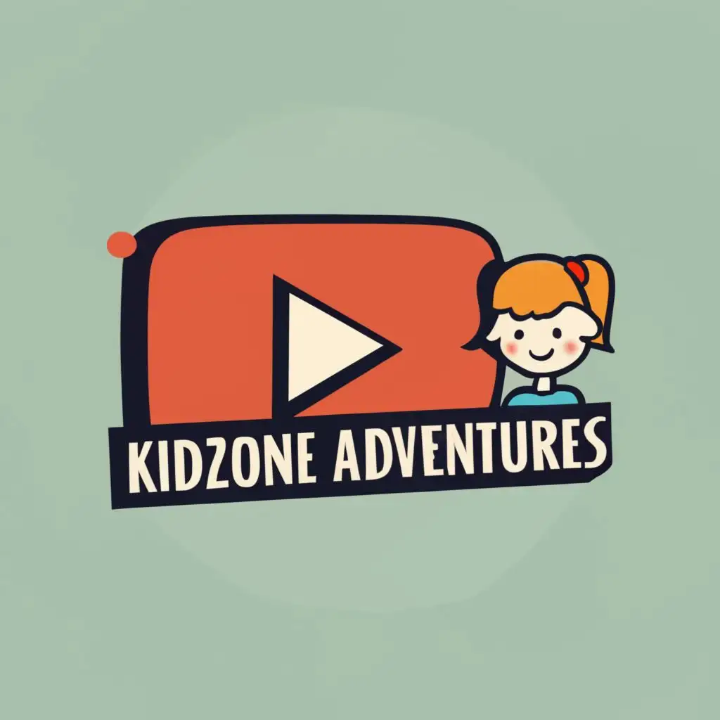 logo, KidZone adventures youtube logo and kids, with the text "KidZone adventures", typography, be used in Home Family industry