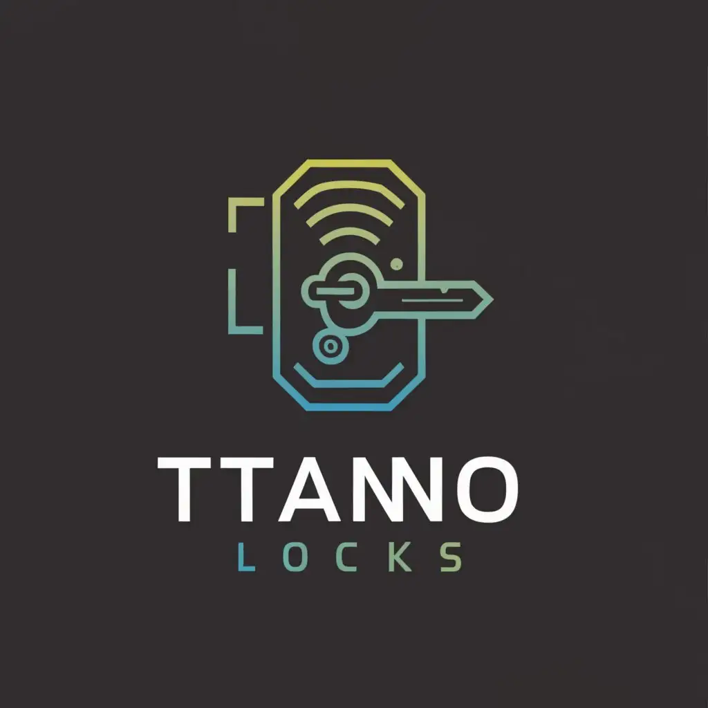 a logo design,with the text "Tiano Locks", main symbol:Car key connected to a programming device,Moderate,be used in Automotive industry,clear background