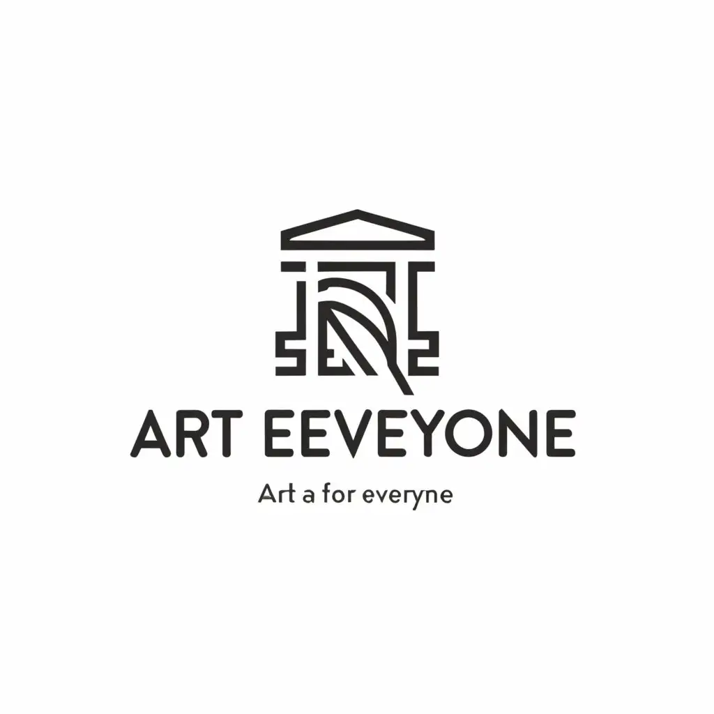 a logo design,with the text "Art for everyone", main symbol:art museums paintings artists,Minimalistic,clear background