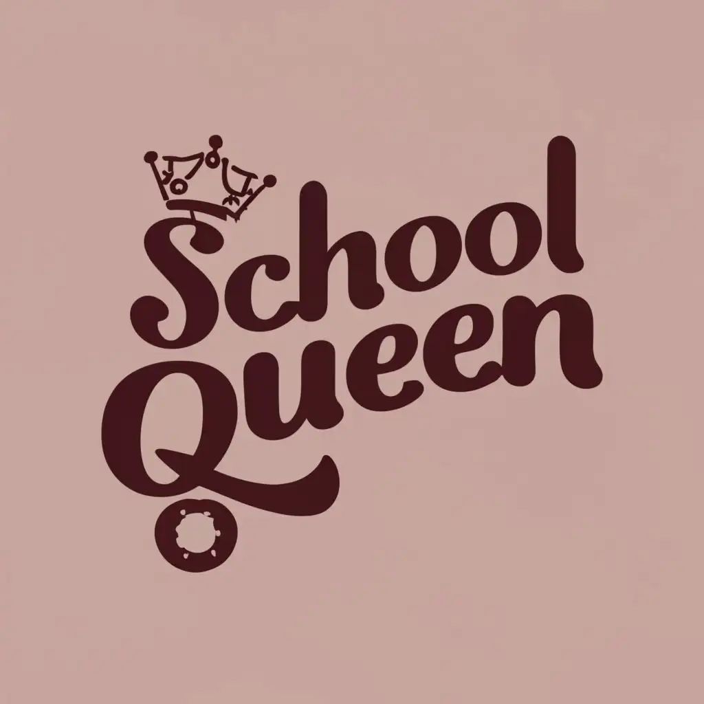 logo, School queen, with the text "School queen", typography
