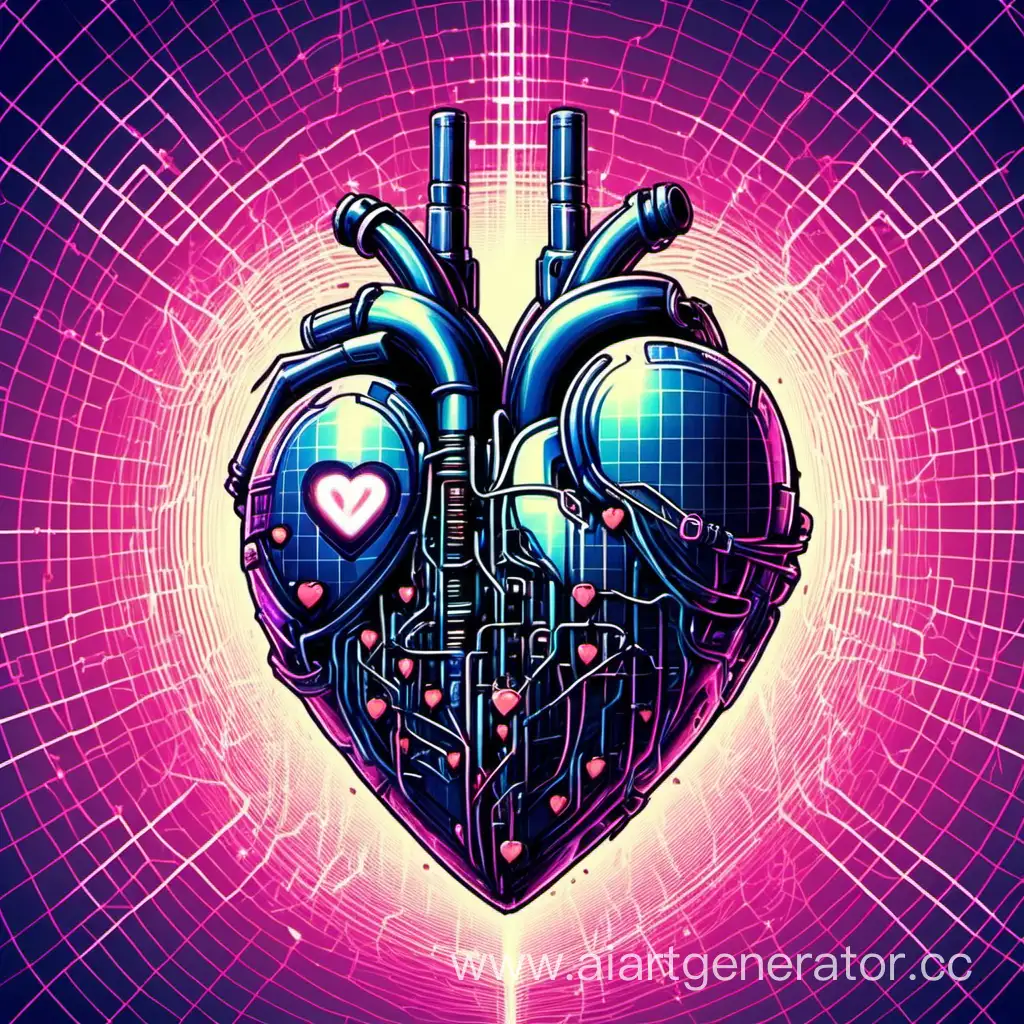 Futuristic-Cyber-Heart-Concept-Art-Glowing-Technological-Organ-in-Digital-Space