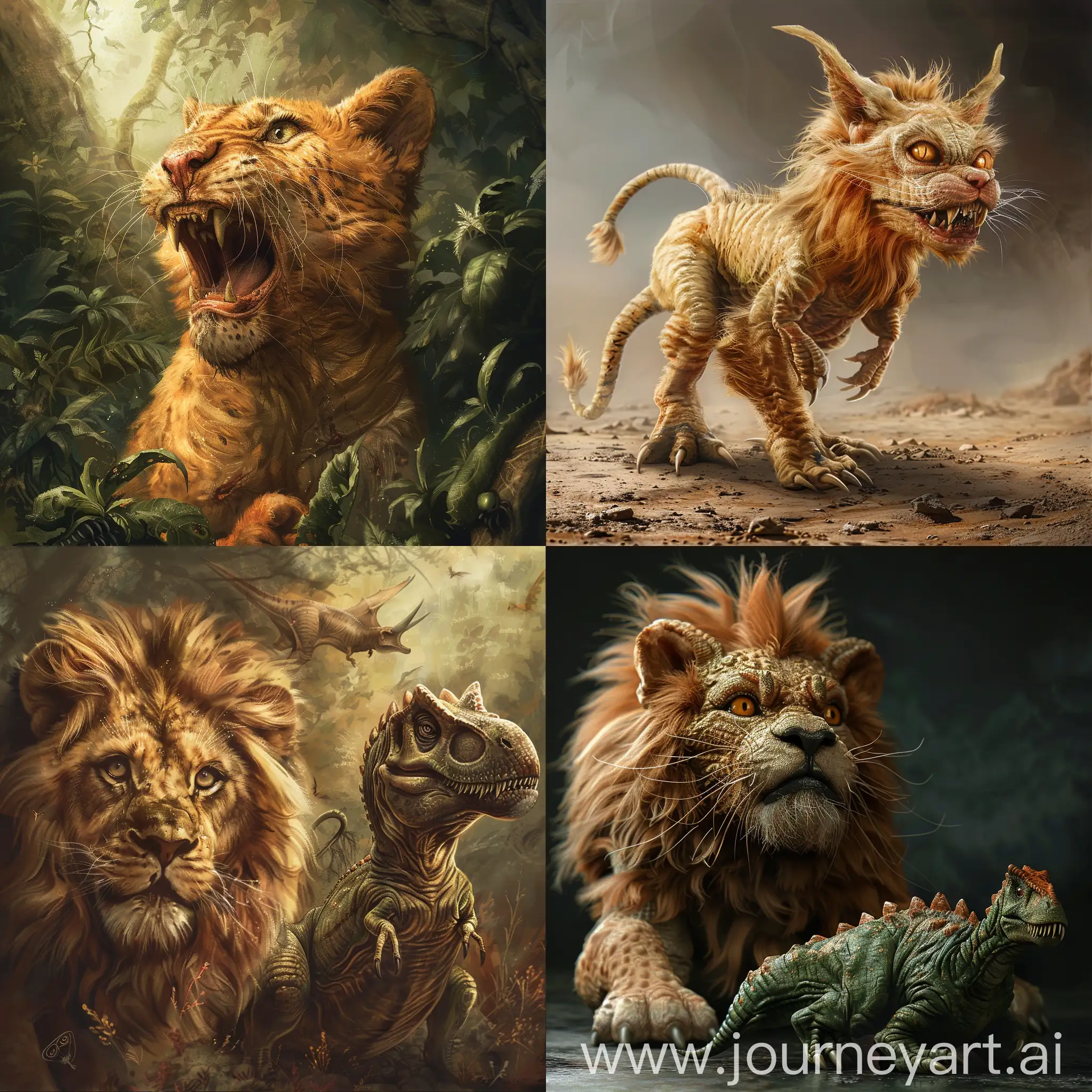 Playful-Lion-Cat-Dinosaur-Mutant