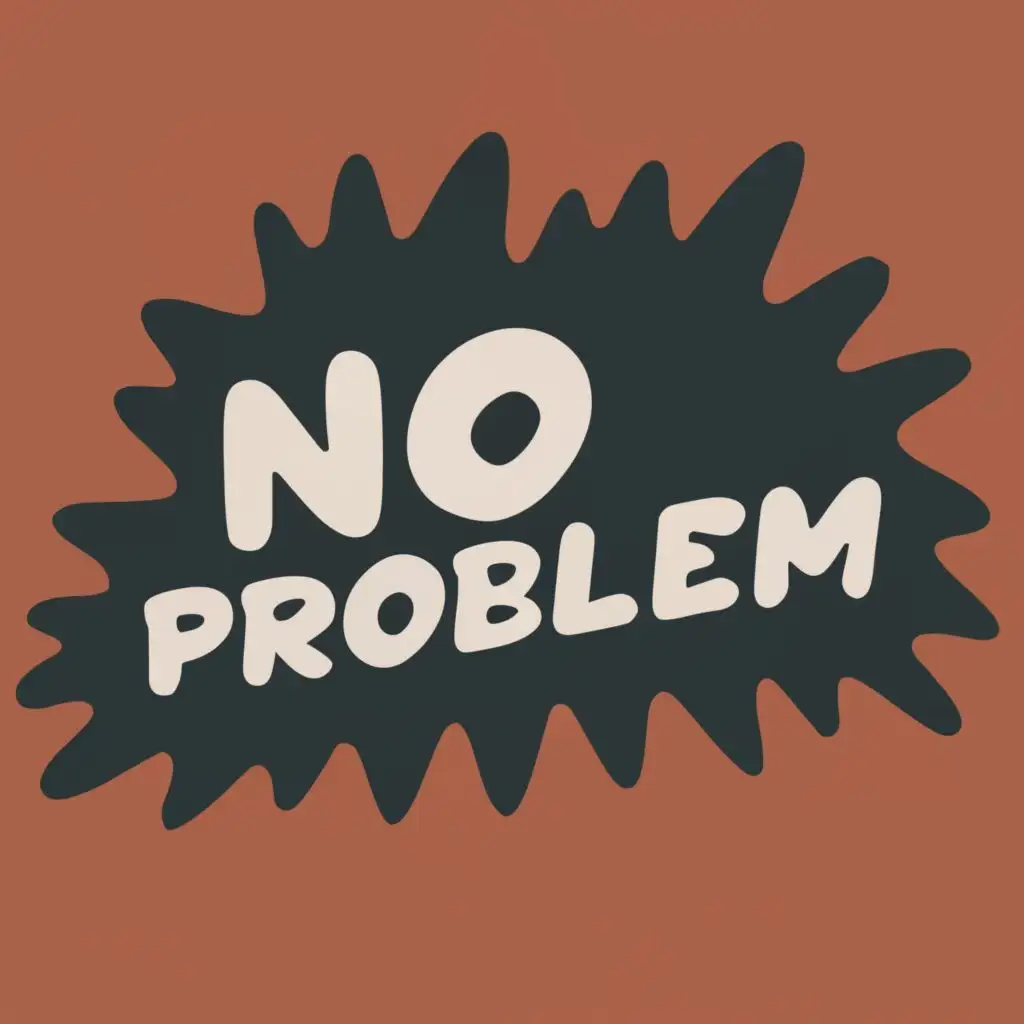 logo, no problem, with the text "no problem", typography